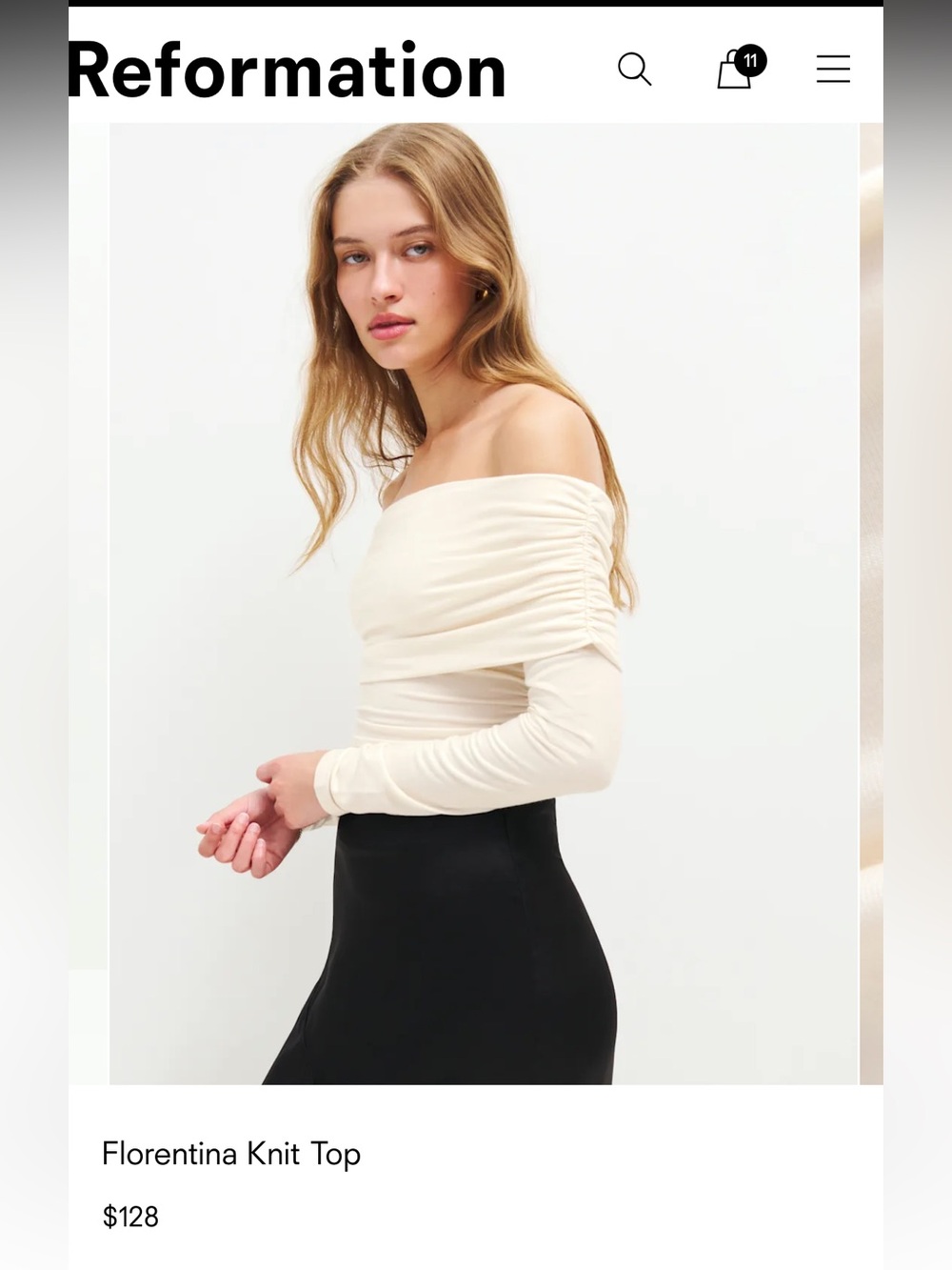 Reformation Florentina Knit Top
